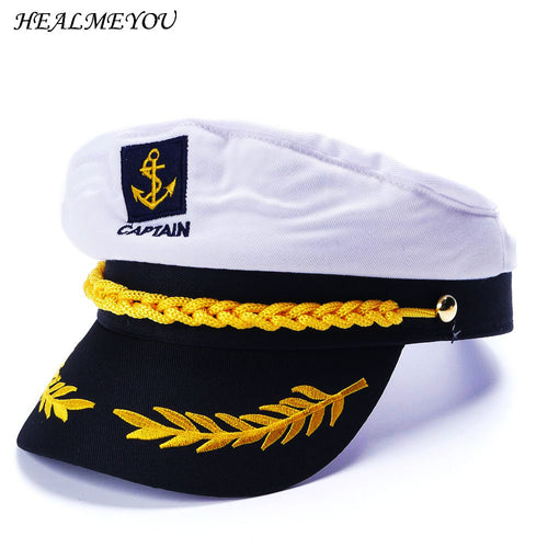 HEALMEYOU Military Nautical Captain Navy Cap